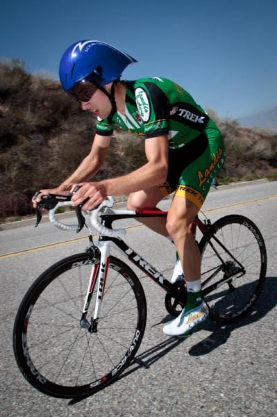David Glick (Landis/Trek) near the top of the Tt course.