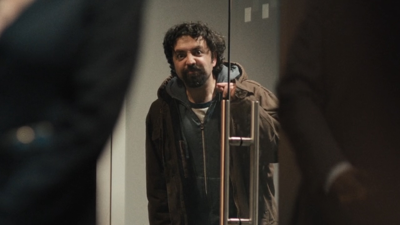 Steven Droyco showing up at Ron&#039;s work in The Chair Company Season 1