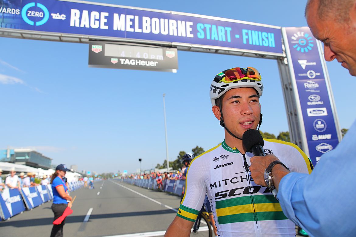 Caleb Ewan ahead of the Towards Zero Race Melbourne