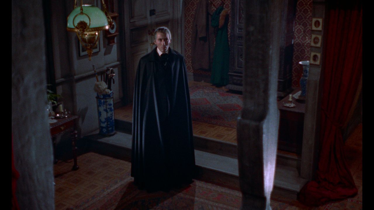 A still showing Christopher Lee in the 2026 4K restoration of Dracula by Hammer Films