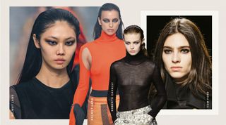 Autumn Winter 2024 beauty trends from the catwalk showing smokey eyes