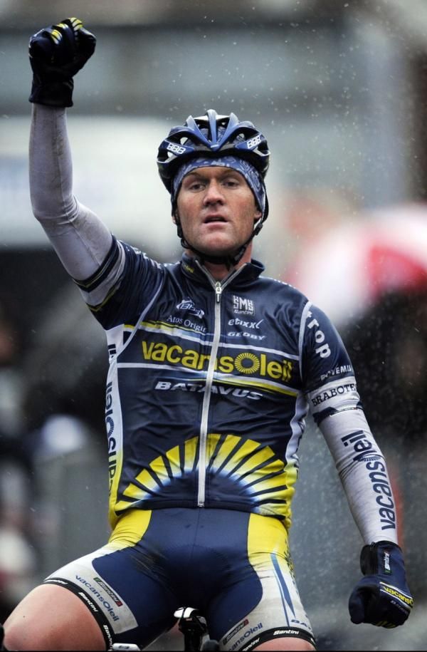 Bobbie Traksel (Vacansoleil) triumphs at the end of an epic Kuurne-Bruxelles-Kuurne