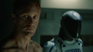 Murderbot without his gear in Murderbot season 1