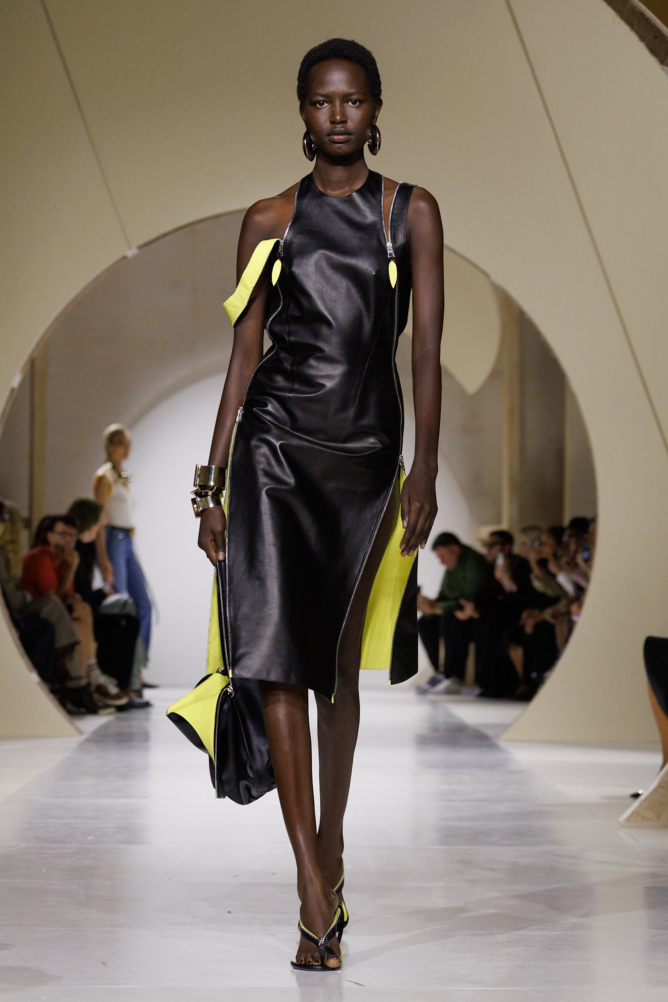 a model walks the givenchy runway.