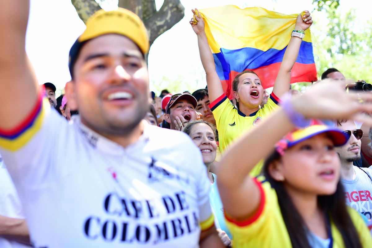 The Colombian fans were their usual boisterous selves
