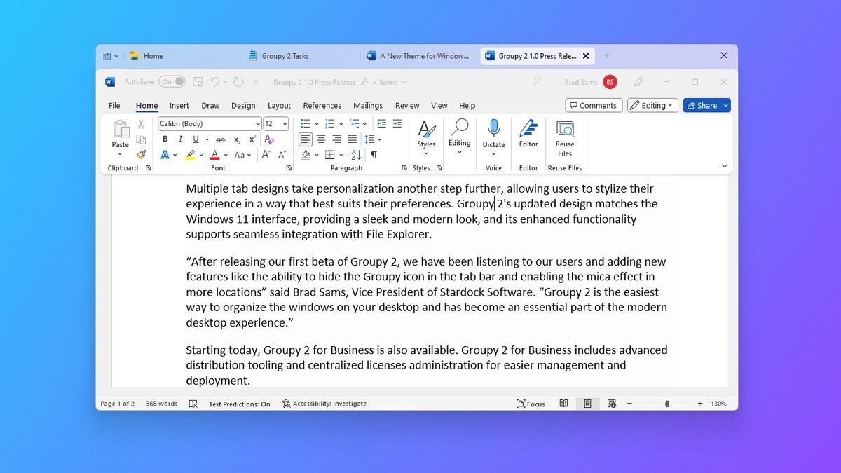 Groupy 2 new experience for organizing tabs on Windows 11 and Windows 10