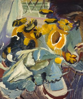 Sunflowers and Blue Jar by Ivon Hitchens. Courtesy of National Galleries of Scotland, bequeathed by Miss Elizabeth Watt 1989.