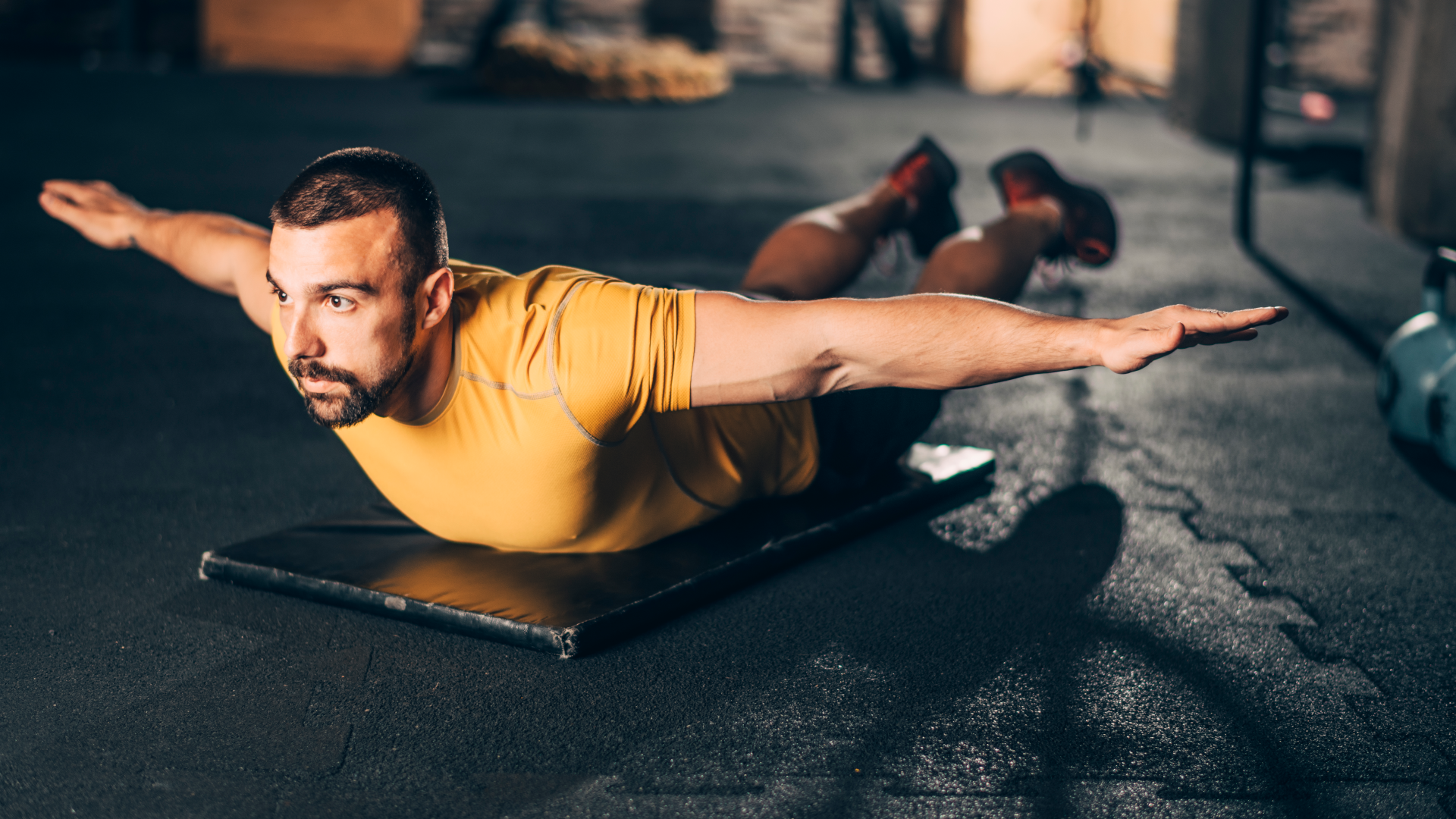 A man performing a back extension