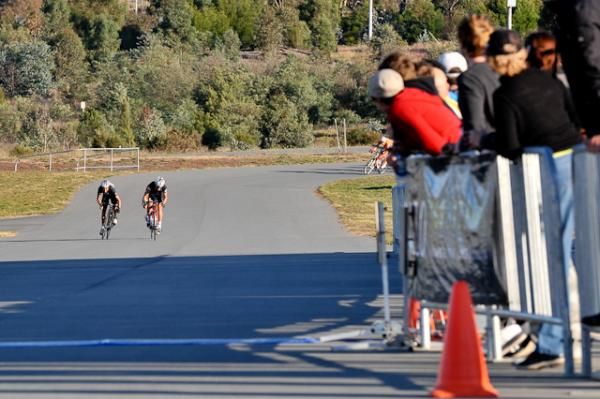 In what is one of the best finishing straights for cycle racing spectators witness every desperate pedal stroke of the finishing sprinters - here Michael Fitzgerald (Plan B) gets it right.