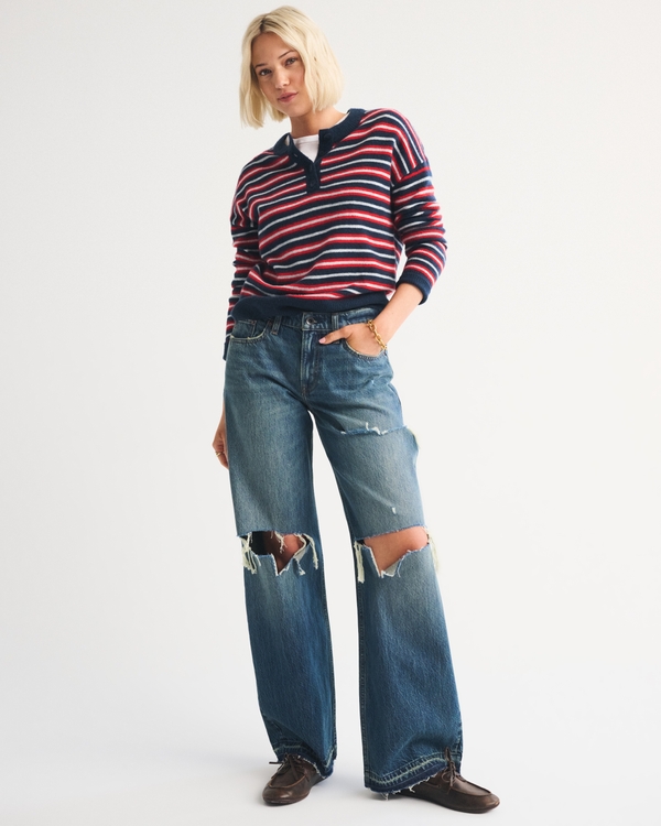 Abercrombie &amp; Fitch, Low Rise Ultra Loose Jean