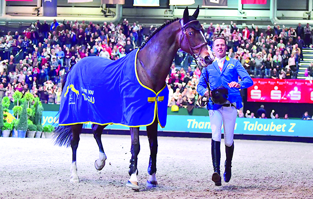 Longines FEI World Cup&amp;trade; Jumping Leipzig Winners Christian Ahlmann GER and Taloubet Z Photo FEI/Daniel Kaiser