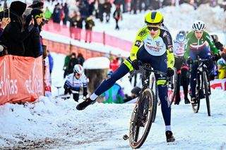Marie Schreiber in action at the Val di Sole World Cup