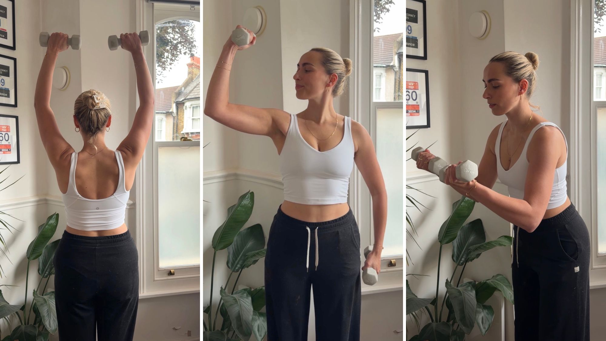 Health freelancer Georgia Brown trying ten minute arm workouts