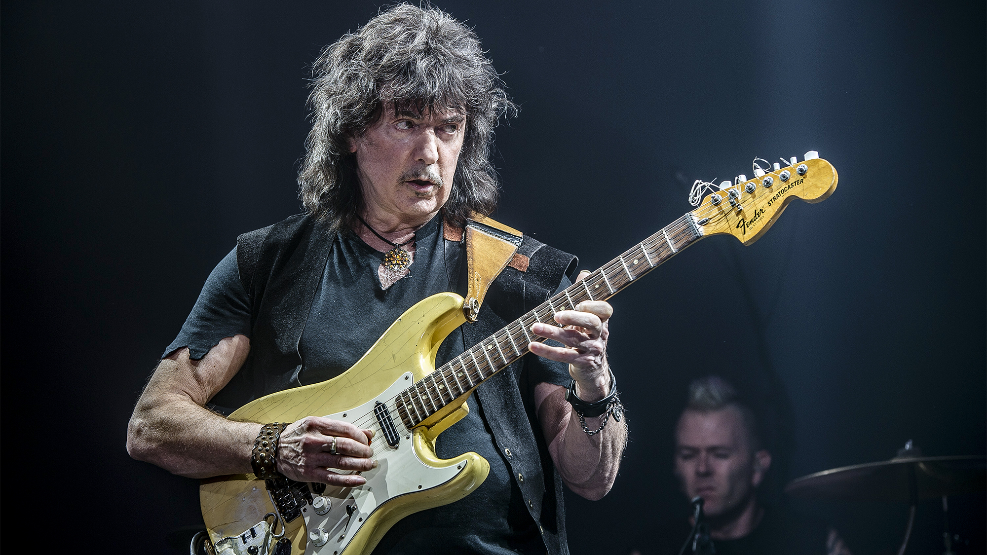 Ritchie Blackmore of Rainbow performs at Genting Arena on June 25, 2016 in Birmingham, England 
