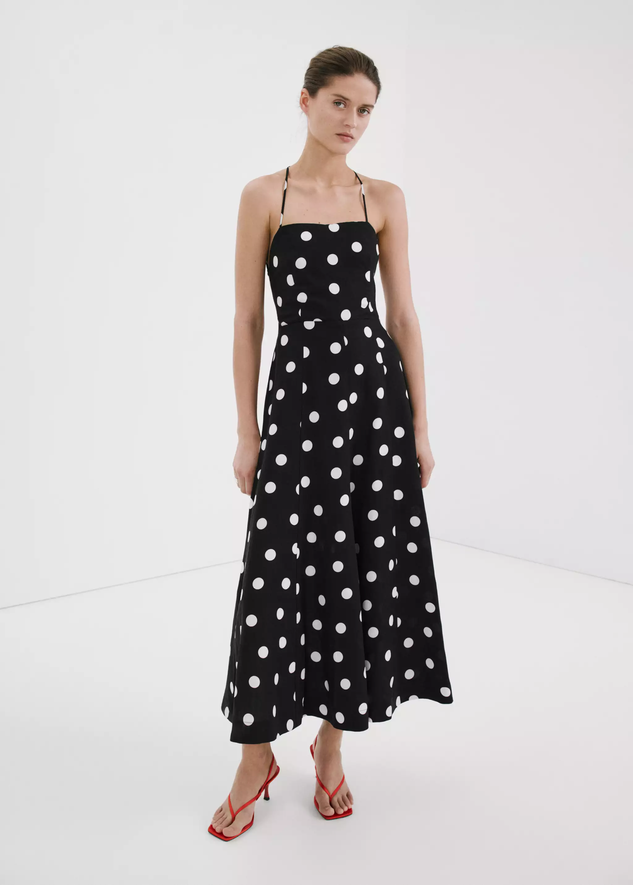 Lyocell Polka Dot Dress - Women | Mango United Kingdom