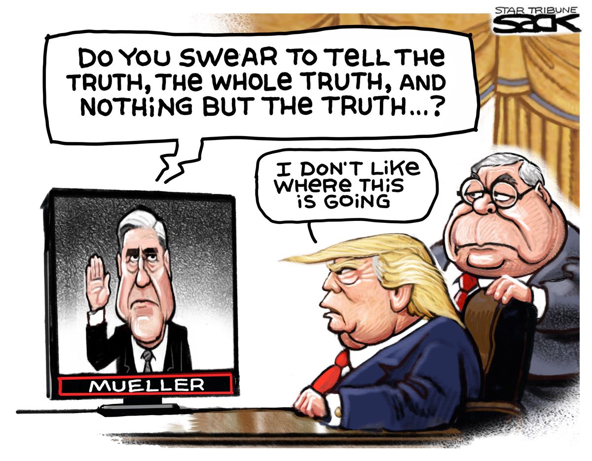 Political Cartoon U.S. Mueller Subpoena Trump Truth Testimony | The Week