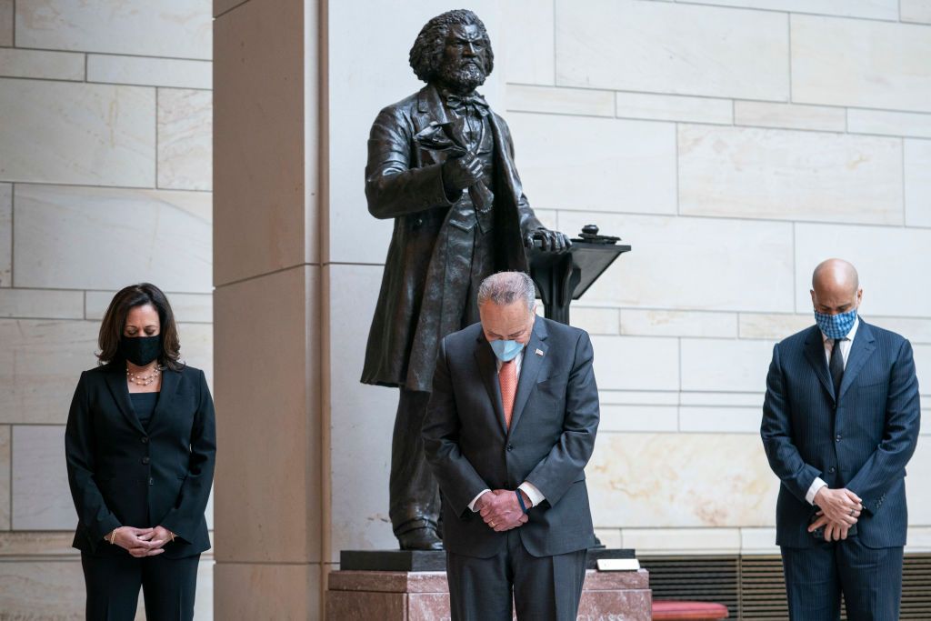 Kamala Harris, Chuck Schumer, Cory Booker.