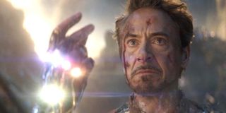 Avengers: Endgame Robert Downey Jr. Tony Stark snap fingers Marvel Studios