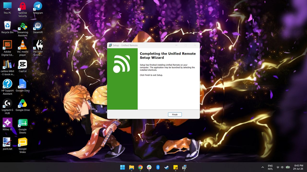 Unified Remote remote mouse app setup on Windows PC