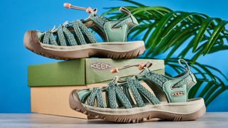 A pair of Keen Whisper hiking sandals for women