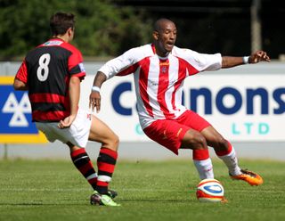 Jefferson Louis in action for Brackley Town in 2011