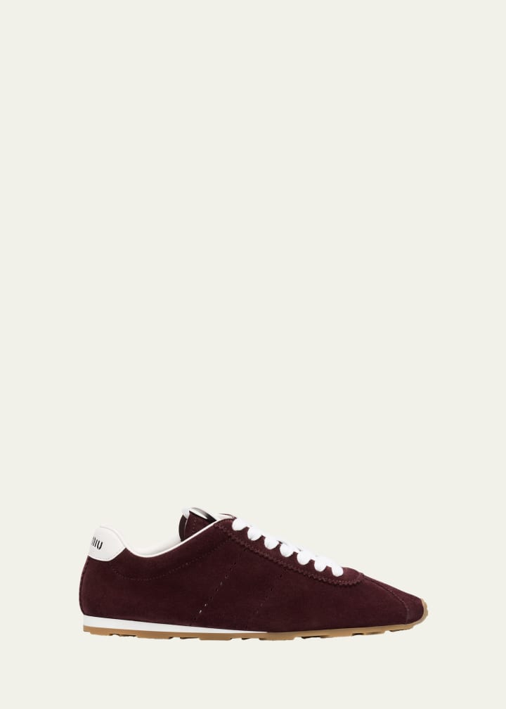 Suede Bicolor Retro Trainer Sneakers