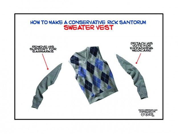 Santorum&amp;#039;s conservative alterations