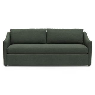 green wool single-cushion sofa