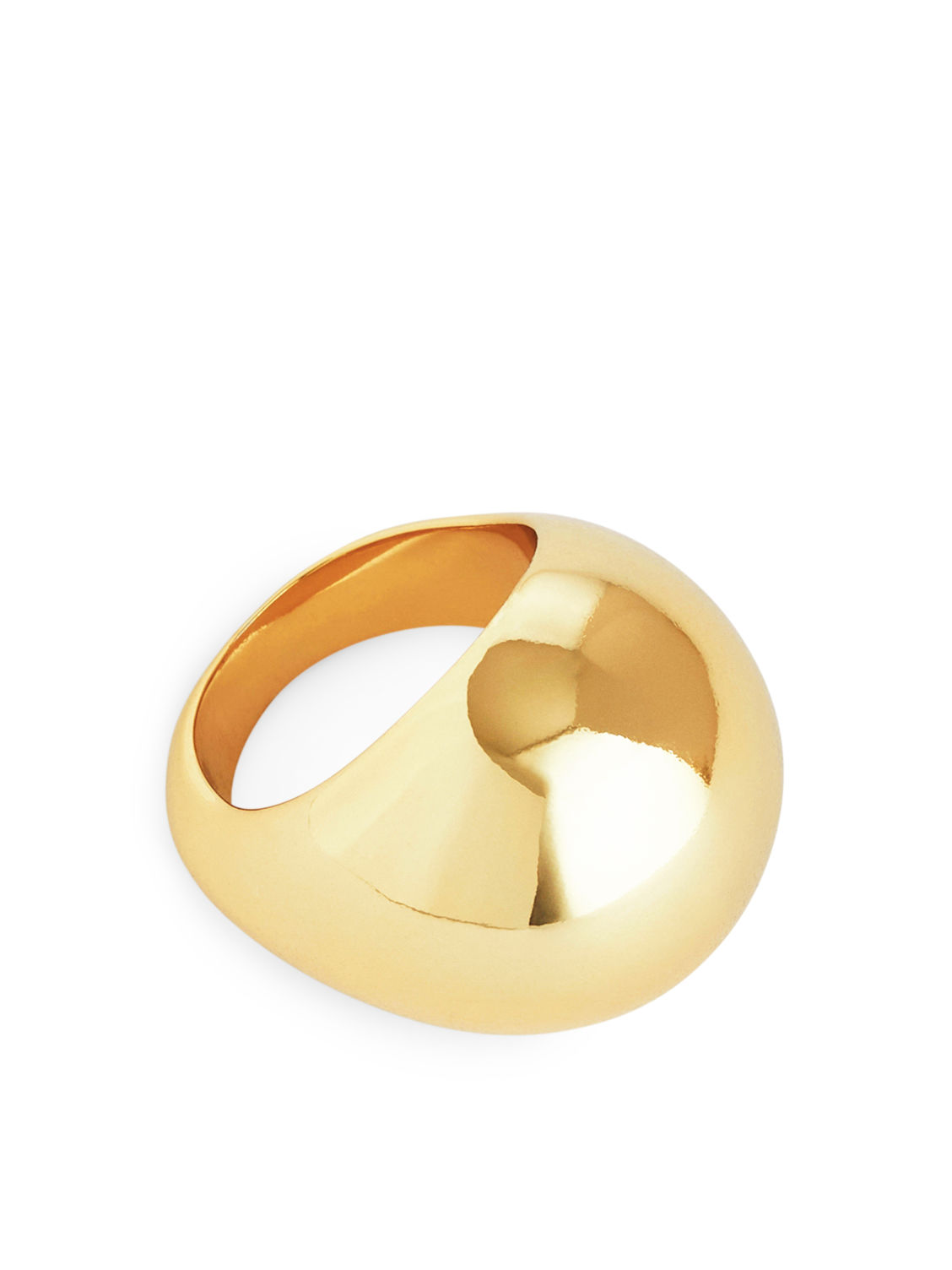 Gold-Plated Chunky Sphere Ring