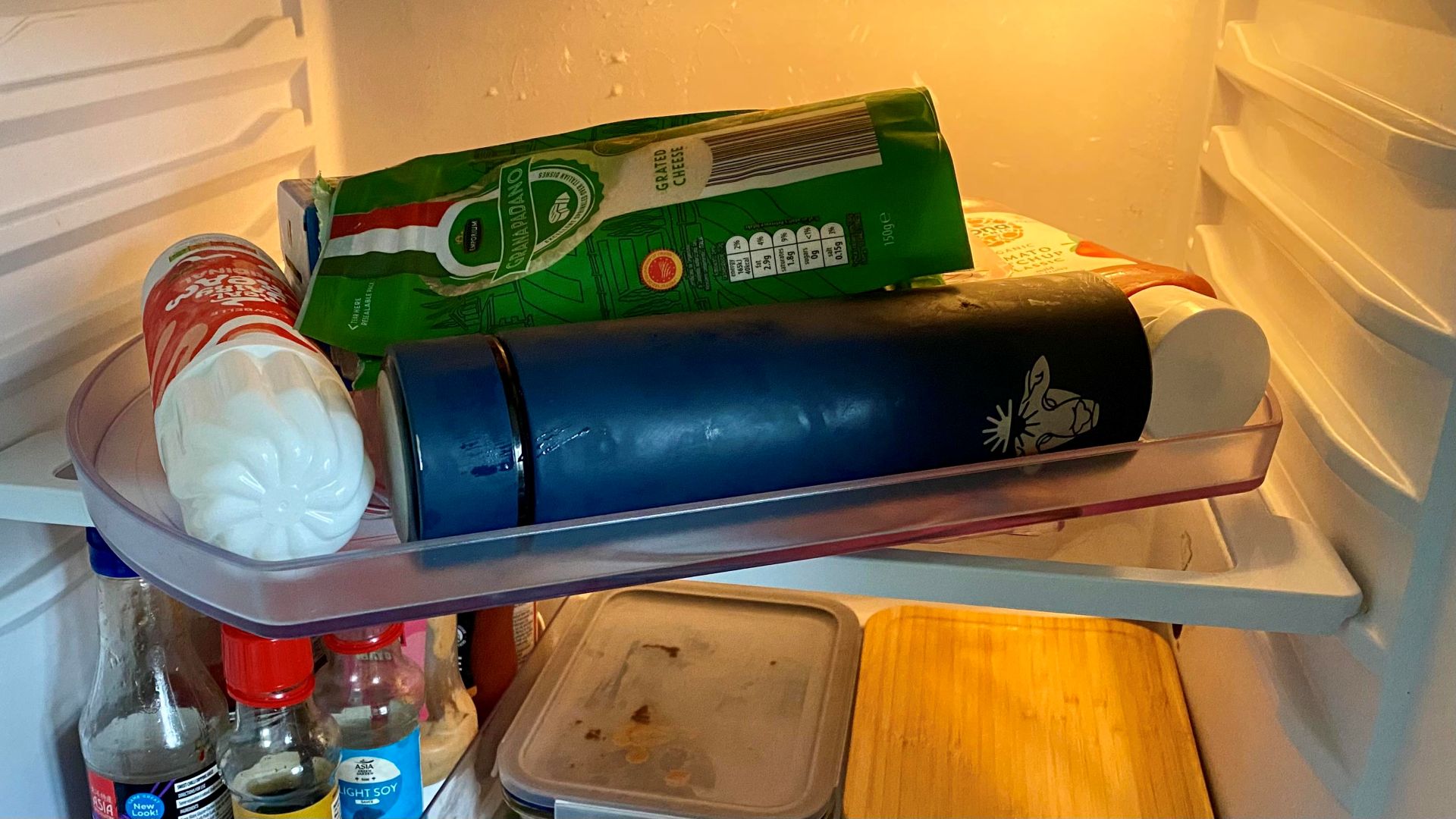 Katie testing IKEA fridge organisers