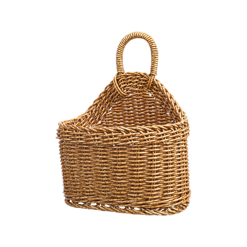 Wicker wall basket