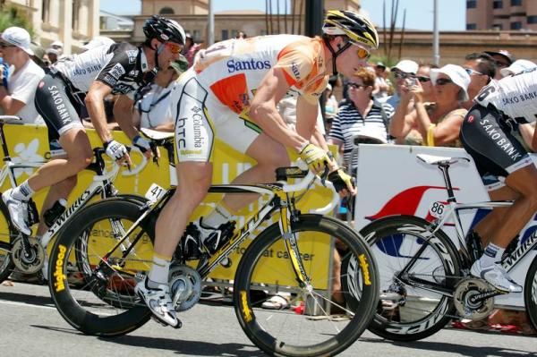 Andr&eacute; Greipel (HTC-Columbia) keeping up with the pace.