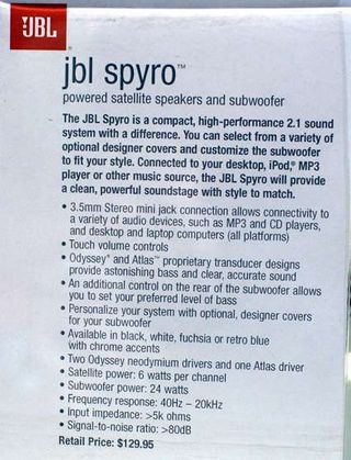 Closer look at the JBL Spyro specifications