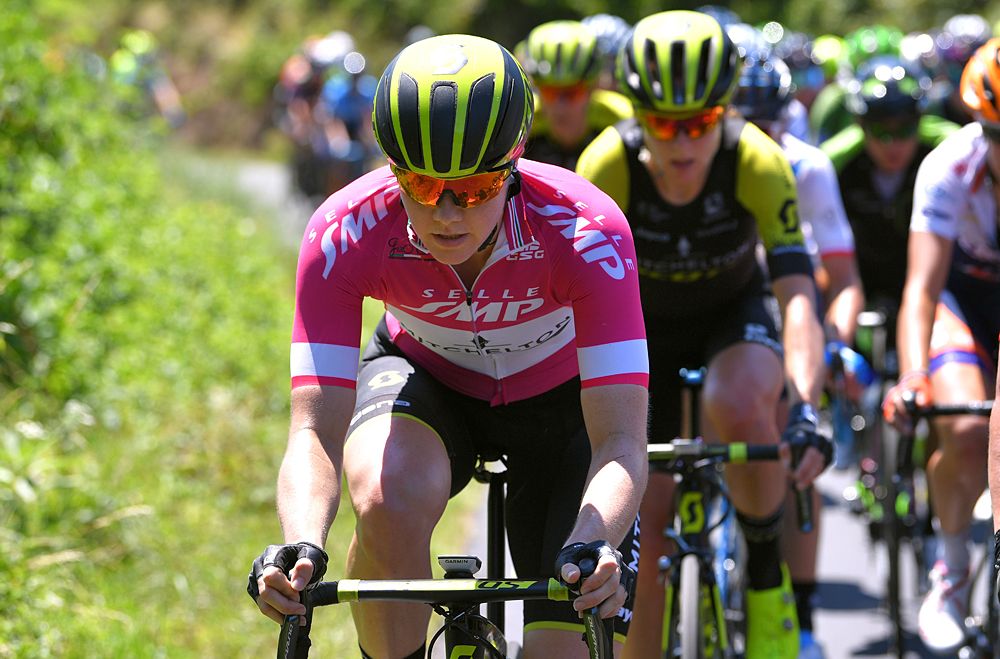 Points leader Sarah Roy stage 2 at the Giro Rosa