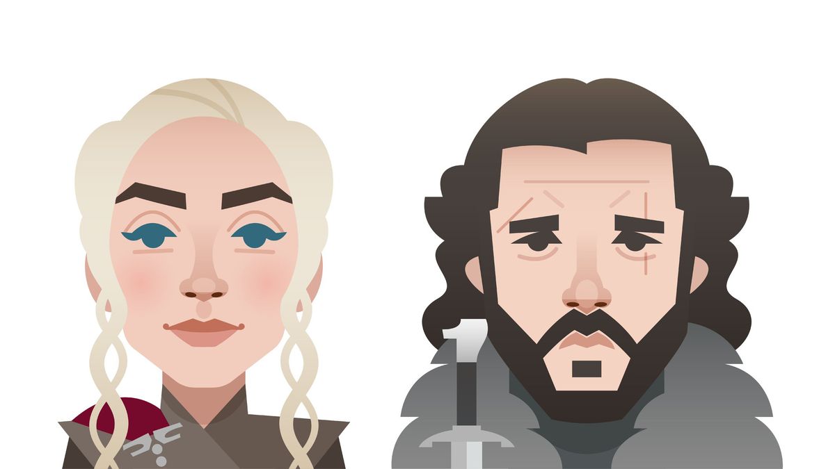 A pair of Game of Thrones emojis