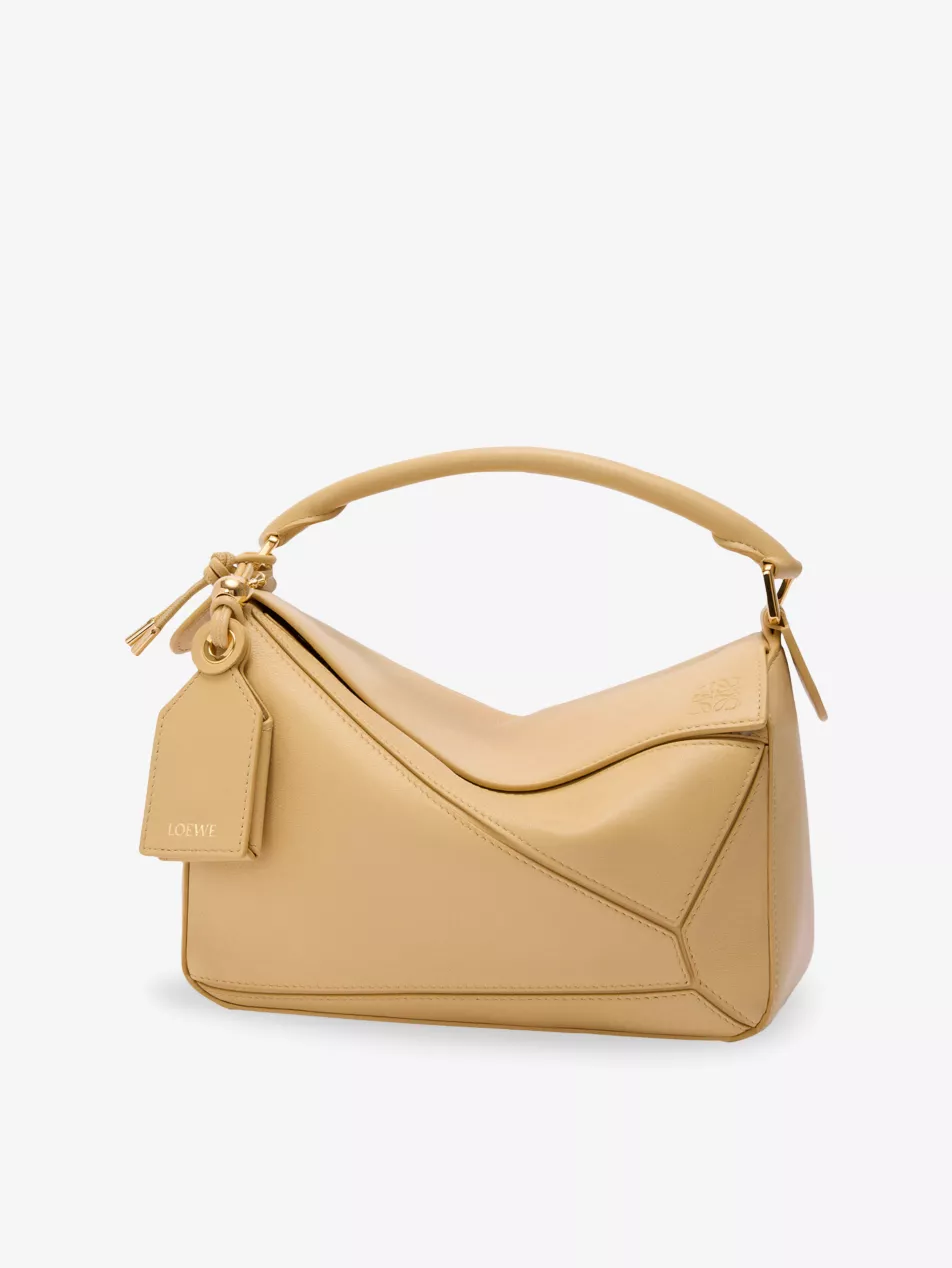 Puzzle Small Leather Top-Handle Bag