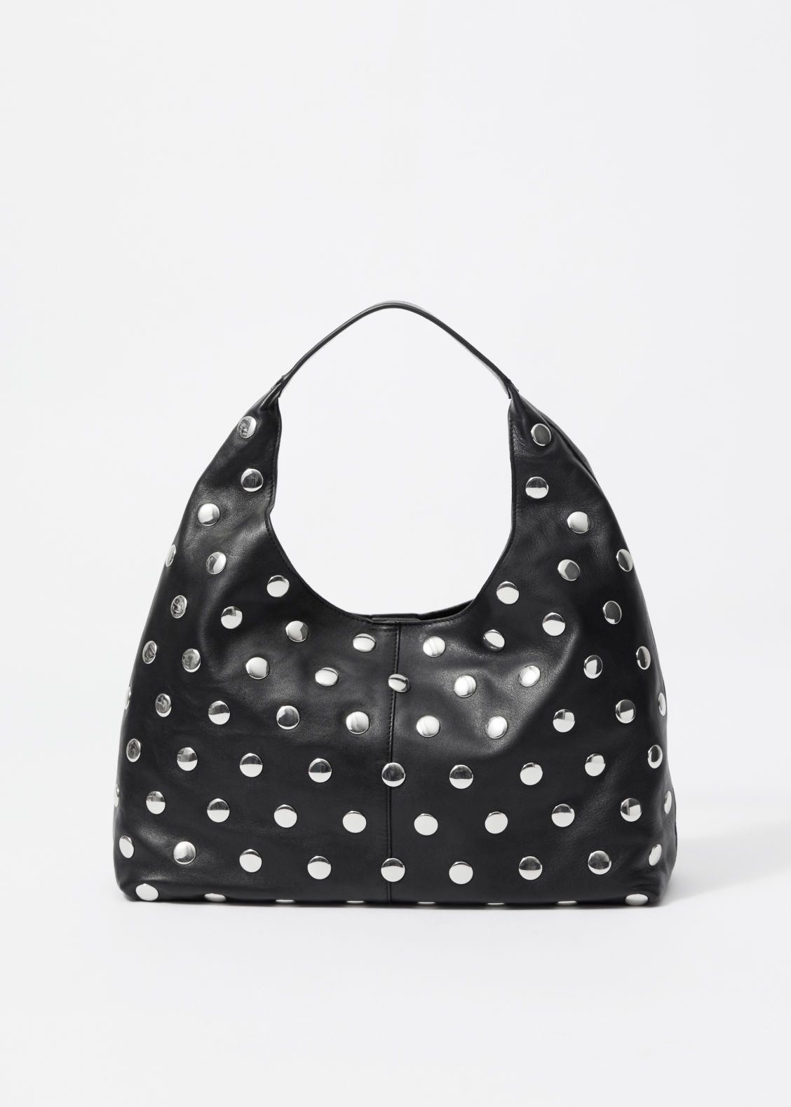 Stud leather tote bag