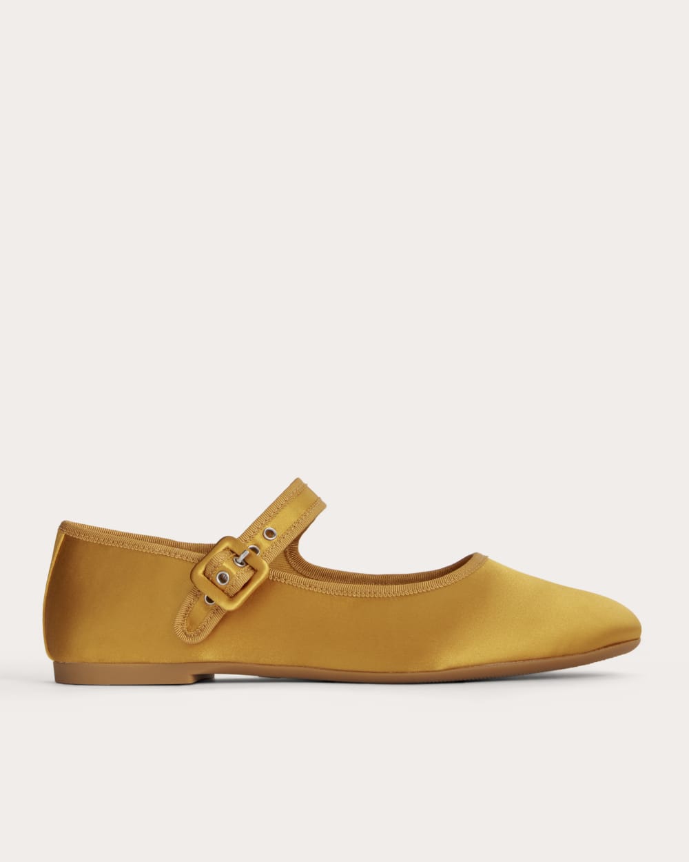 The Day Buckle Mary Jane | Golden Yellow Satin - 5