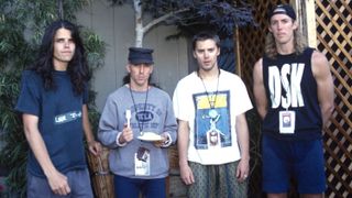 A photograph of Tool at Lollapalooza in 1993