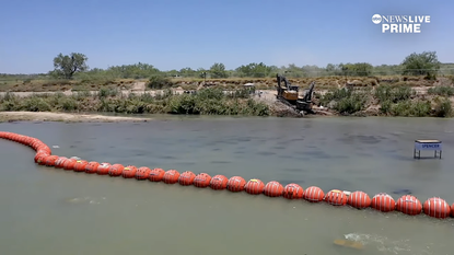 Texas buoys in Rio Grand