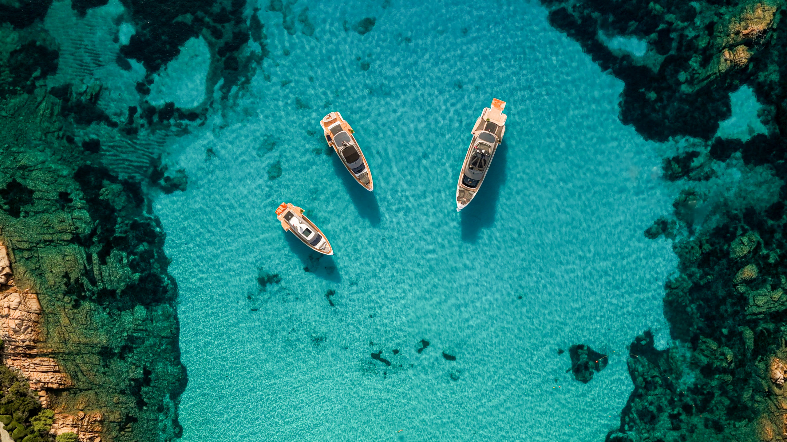Azimut Yachts at anchor