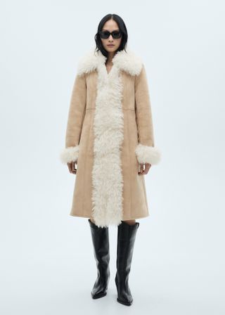 Shearling-Lined Coat - Women | Mango United Kingdom