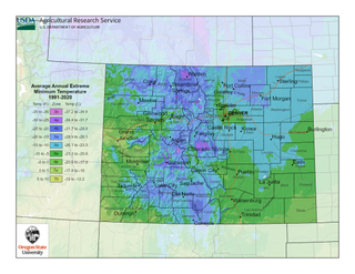 2023 USDA Plant Hardiness Zone Map for Colorado