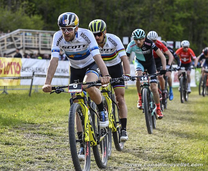 Lars Forster (Scott-SRAM MTB Racing) leading Nino Schurter (Scott-SRAM MTB Racing)
