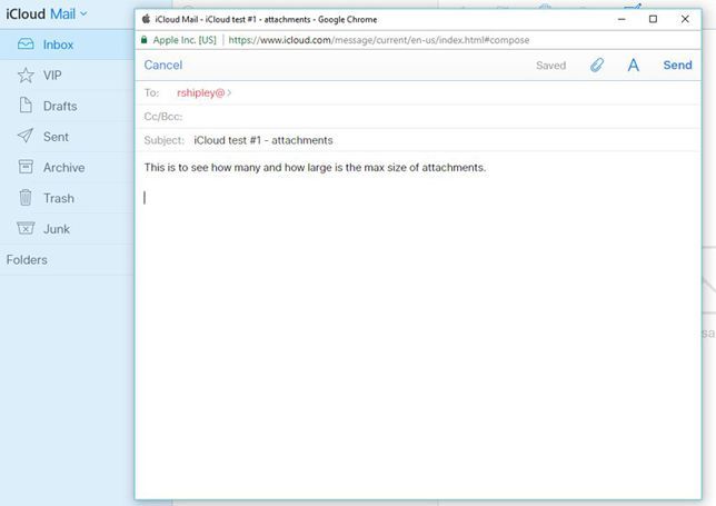 iCloud&rsquo;s email tools are easy to find.