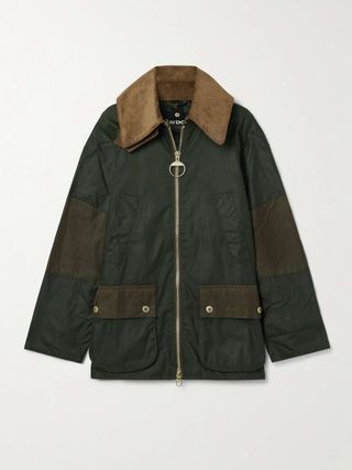 Allerston Corduroy-Trimmed Waxed-Cotton Jacket