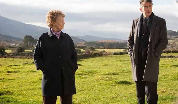 Philomena Judi Dench Steve Coogan talk in the field