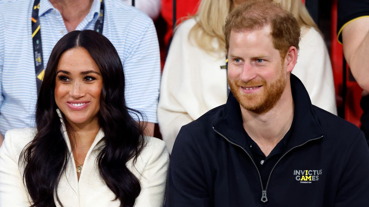 Lilibet and Archie&#039;s adorable names for Harry and Meghan revealed, here the Sussexes are seen watching the sitting volley ball competition at the Invictus Games