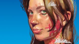 Portrait of a young woman from the cover of ImagineFX magazine