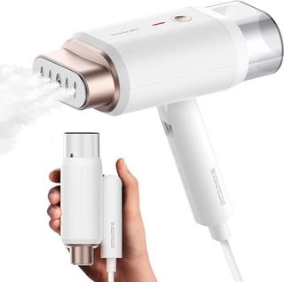 Newbealer Clothes Steamer, Portable Handheld Steamer for Clothes, 20s Fast Heat Up, 1200w 180ml Detachable Water Tank, Horizontal & Vertical Steaming for Home & Travel